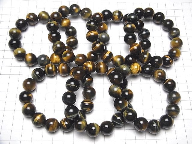 [Video] 1strand $15.99! Mix Tiger's Eye AAA Round 14 mm 1strand (Bracelet)