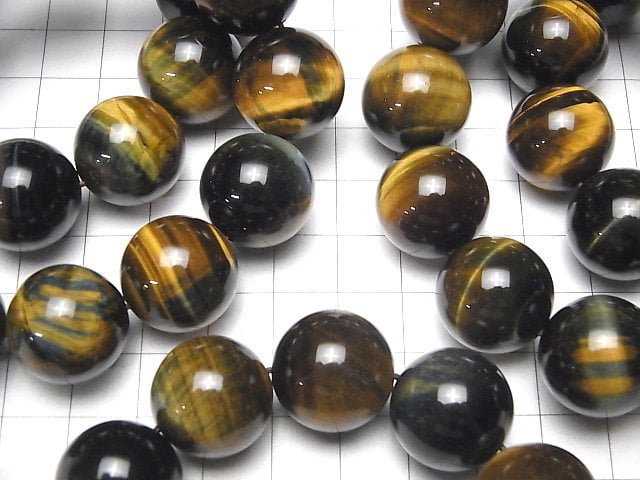 [Video] Mix Tiger's Eye AAA Round 18mm Bracelet