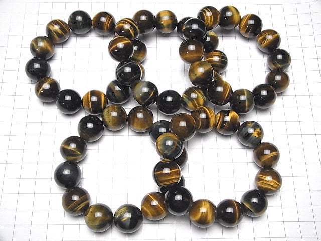 [Video] Mix Tiger's Eye AAA Round 18mm Bracelet