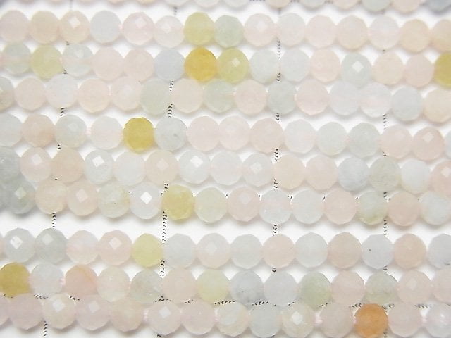 [Video] High Quality! Beryl Mix AAA- Faceted Round 3mm 1strand beads (aprx.15inch / 36cm)