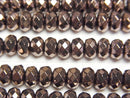 Hematite Faceted Button Rondelle 6x6x4mm Bronze color coated 1strand beads (aprx.15inch/38cm)