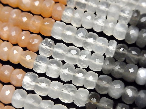 Moonstone, Roundel Gemstone Beads