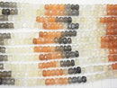 High Quality Multicolor Moonstone AAA Faceted Button Rondelle 7 x 7 x 4 mm half or 1 strand beads (aprx.14 inch / 35 cm)