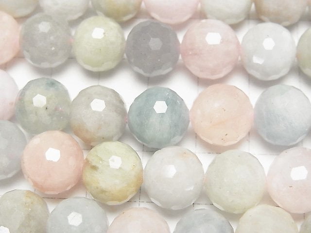 [Video] High Quality! Beryl Mix (Multi Color Aquamarine) AA 128 Faceted Round 12 mm half or 1 strand beads (aprx.15 inch / 36 cm)