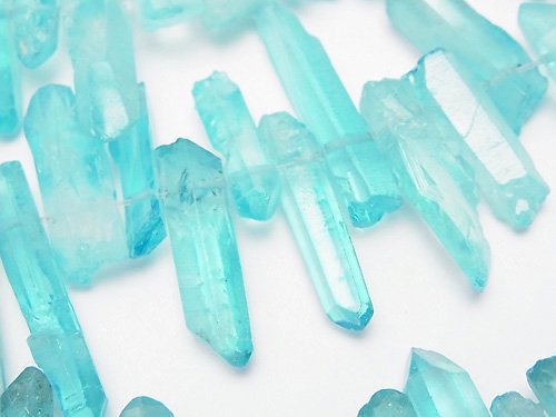 1strand $11.79! Crystal Natural Point Cut Blue Color Coating 1strand (aprx.15inch / 37cm)