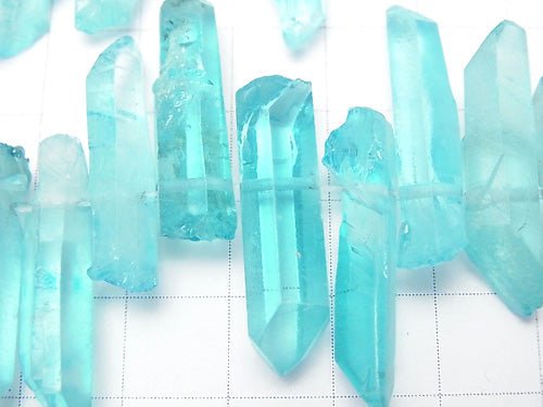 1strand $11.79! Crystal Natural Point Cut Blue Color Coating 1strand (aprx.15inch / 37cm)