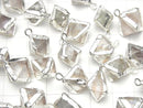 3pcs $8.79! Fluorite 8 Faceted body charm silver color 3pcs