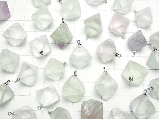 螢石八面形墜飾 純銀925 5個