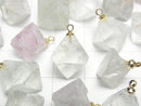 [Video]Fluorite 8Faceted Body Charm 18KGP 3pcs