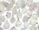 [Video]Fluorite 8Faceted Body Charm 18KGP 3pcs