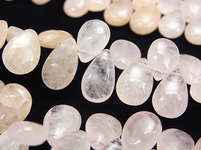 [Video] Morganite AAA Pear shape (Smooth) half or 1strand beads (aprx.7inch/18cm)