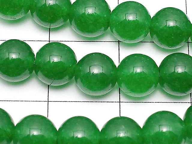 Green Color Jade (Clear Type) Round 6mm 1strand beads (aprx.14inch / 34cm)