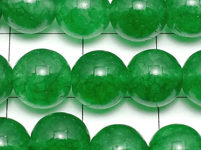 Green Color Jade (Clear Type) Round 8mm 1strand beads (aprx.15inch / 36cm)