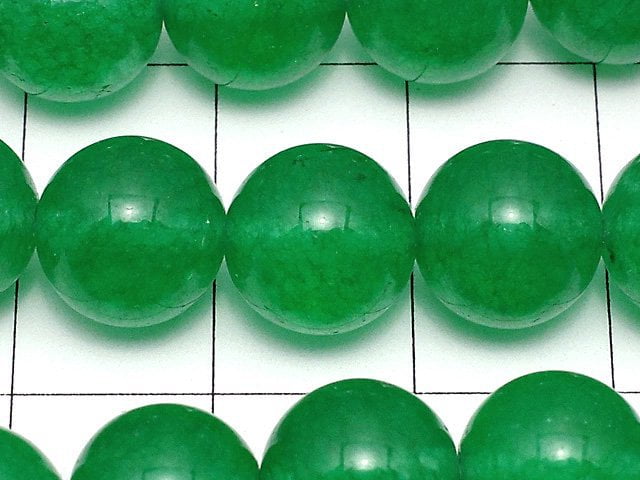 Green Color Jade (Clear Type) Round 10mm 1strand beads (aprx.15inch / 37cm)