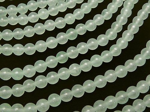 1strand $3.79! Pastel Green Color Jade (Clear Type) Round 6mm 1strand beads (aprx.15inch / 37cm)