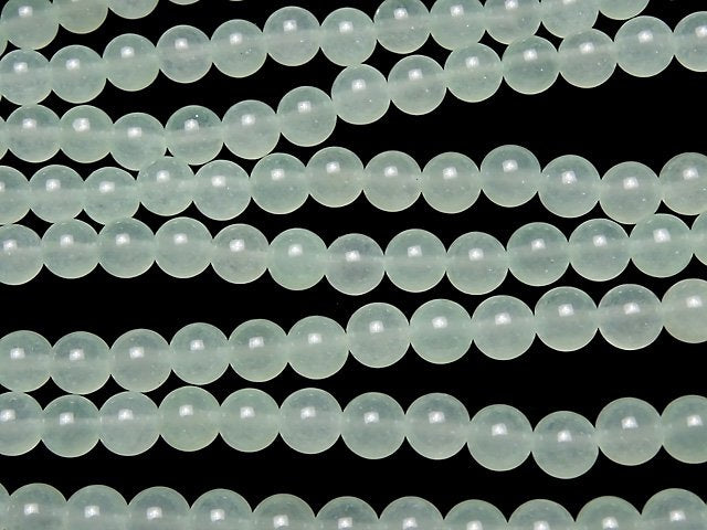 1strand $4.79! Pastel Green Color Jade (Clear Type) Round 8mm 1strand beads (aprx.15inch / 38cm)