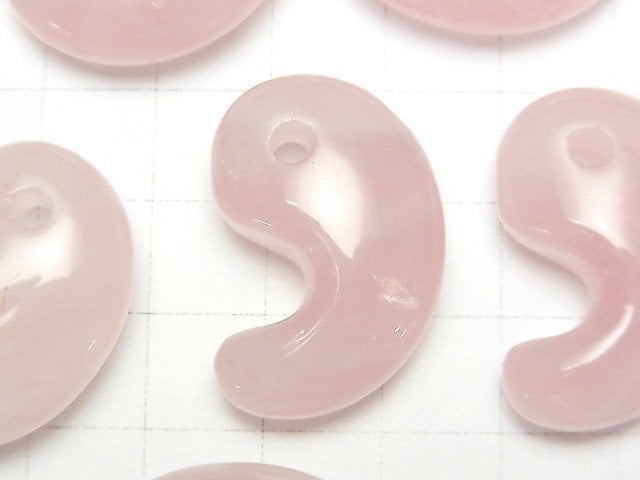 [Video]Rose Quartz AA++ Comma Shaped Bead 30x20mm 3pcs