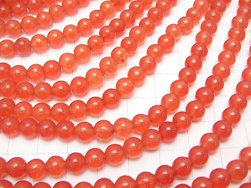 1strand $3.79! Red Color Jade (Clear Type) Round 6mm 1strand beads (aprx.15inch / 37cm)
