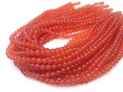 1strand $3.79! Red Color Jade (Clear Type) Round 6mm 1strand beads (aprx.15inch / 37cm)