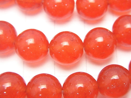 1strand $5.79! Red Color Jade (Clear Type) Round 10mm 1strand beads (aprx.15inch / 37cm)