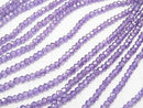 1strand $19.99! Purple color Cubic Zirconia AAA Faceted Button Rondelle 1strand beads (aprx.13inch / 33cm)