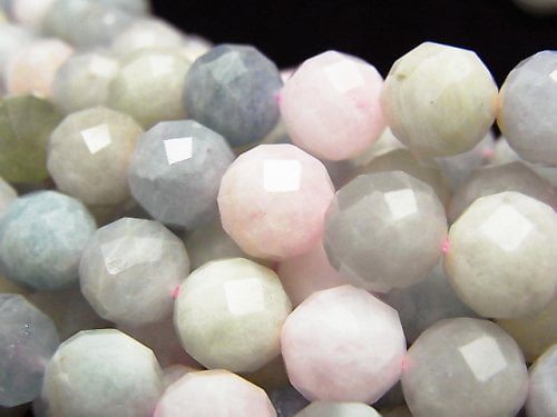 Faceted Round, Mixed Stone Gemstone Beads