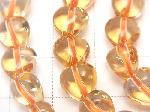 [Video] High Quality Citrine AAA Heart Shape 8x8x6 1strand (Bracelet)