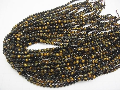 1strand $7.79! High Quality Mix Tiger's Eye AAA Round 4mm 1strand beads (aprx.15inch / 38cm)