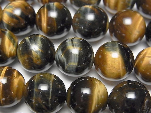 Round, Tiger's Eye Gemstone Beads