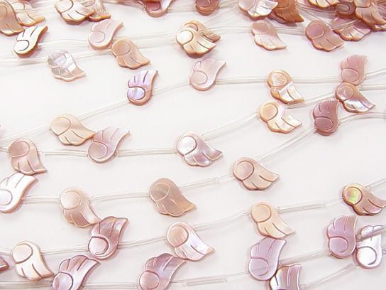 High Quality Pink Shell AAA Angel Wing Shape half or 1strand (Approx 10pcs)