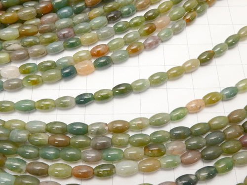 1strand $5.79! Indian Agate Rice 6x4x4mm 1strand beads (aprx.15inch/37cm)