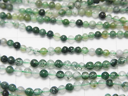 1strand $3.79! Moss Agate  Round 2mm 1strand beads (aprx.15inch/38cm)