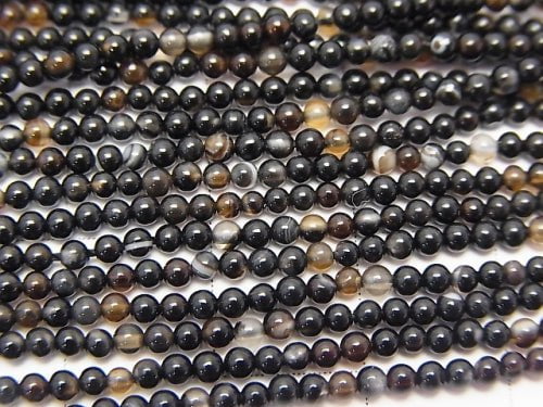 1strand $3.79! Stripe Onyx Round 2mm 1strand beads (aprx.15inch / 38cm)