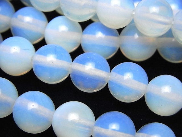 [Video] Synthetic Opal Round 10mm White 1strand beads (aprx.14inch/34cm)