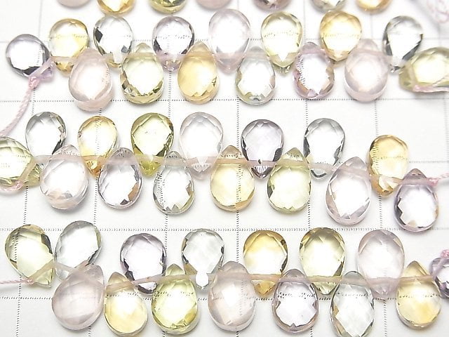 [Video] High Quality Mixed Stone AAA Faceted Pear Shape 9x6x3mm 1strand beads (aprx.2inch / 5cm)