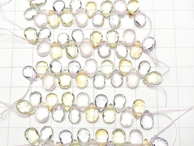 [Video] High Quality Mixed Stone AAA Faceted Pear Shape 9x6x3mm 1strand beads (aprx.2inch / 5cm)