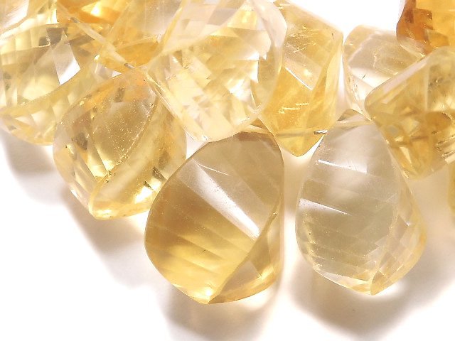 Citrine, Drop, Faceted Briolette, One of a kind, Twist One of a kind