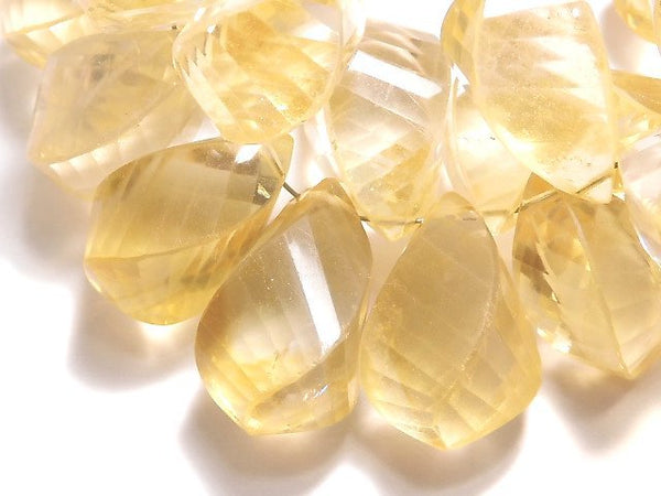 Citrine, Drop, Faceted Briolette, One of a kind, Twist One of a kind