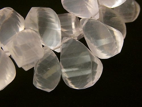 Drop, Faceted Briolette, One of a kind, Rose Quartz, Twist One of a kind