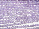 1strand $8.79! Lavender color Cubic Zirconia AAA Faceted Button Rondelle 1strand beads (aprx.13inch / 32cm)