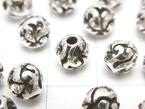 Silver925 Design Round 6.5mm 1pc