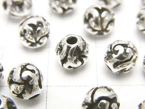 Silver925 Design Round 6.5mm 1pc
