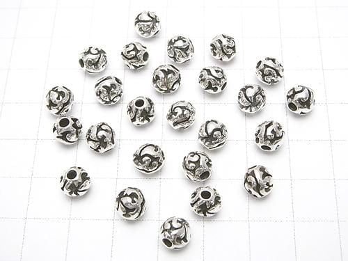Silver925 Design Round 6.5mm 1pc