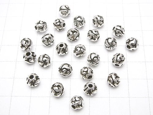 Silver925 Design Round 6.5mm 1pc