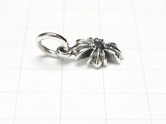 Silver925  Cross  Pendant  w/CZ 13x10x4mm 1pc