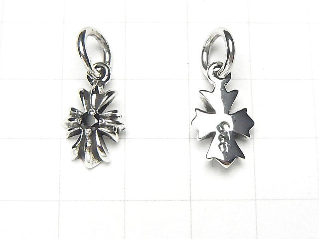 Silver925  Cross  Pendant  w/CZ 13x10x4mm 1pc