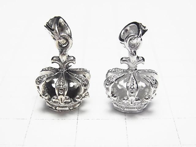 Silver 925 Crown Motif Pendant 17x13x13mm 1pc