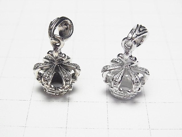 Silver925 Crown Motif Pendant 17x13x13mm 1pc