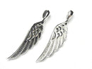 Silver925 Feather Pendant 40x9x3mm 1pc
