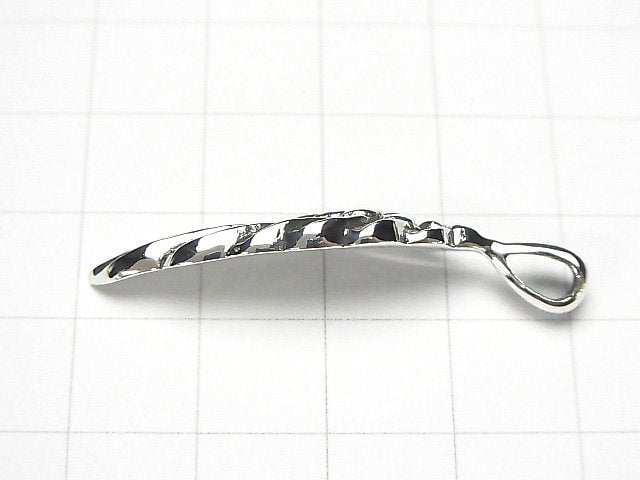 Silver925 Feather Pendant 40x9x3mm 1pc